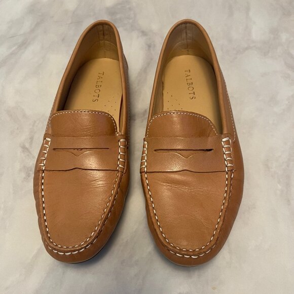 Talbots Classic Driving Moccasins, Tan, Size 8 1/2M, Leather, worn only once - Picture 2 of 6